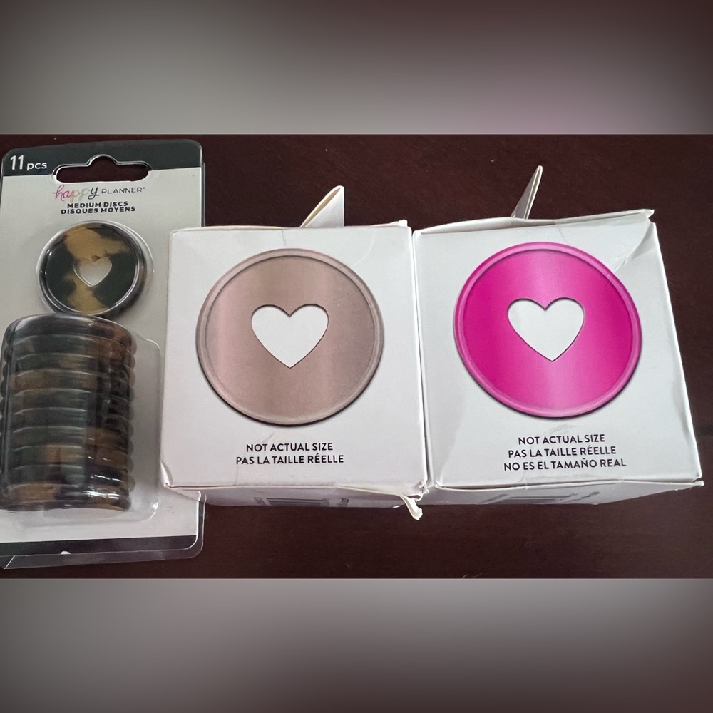 The Happy Planner Expander Metal Discs lot of 3 sets NEW